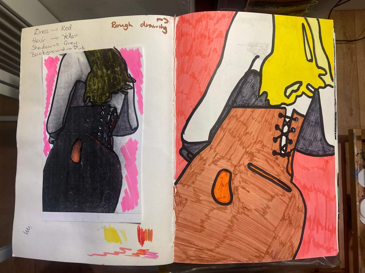 Notebook work circa 2002 by Emma Coyle, Image 1.