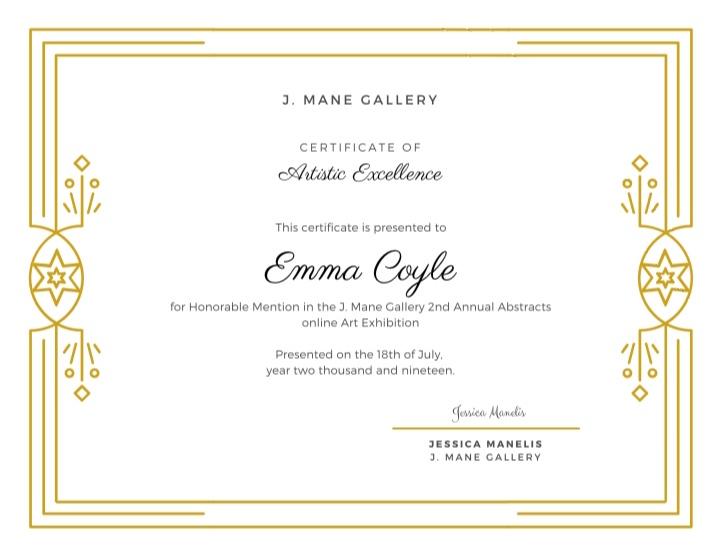 Award by Emma Coyle 
