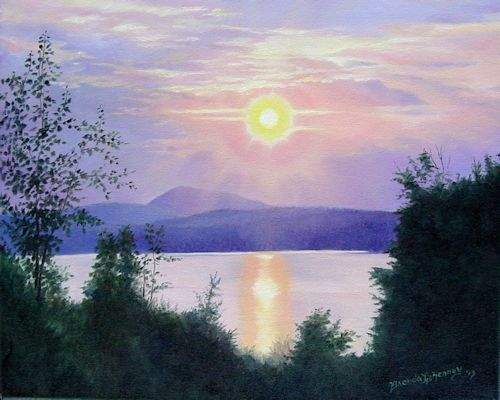 Sunset Over Back Lake by Brenda L.B. Kenney 
