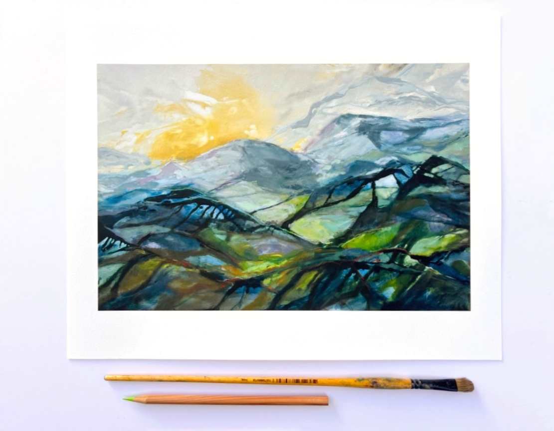 Sunbeam Ridge Print by Bridgette Martin Fine Art 