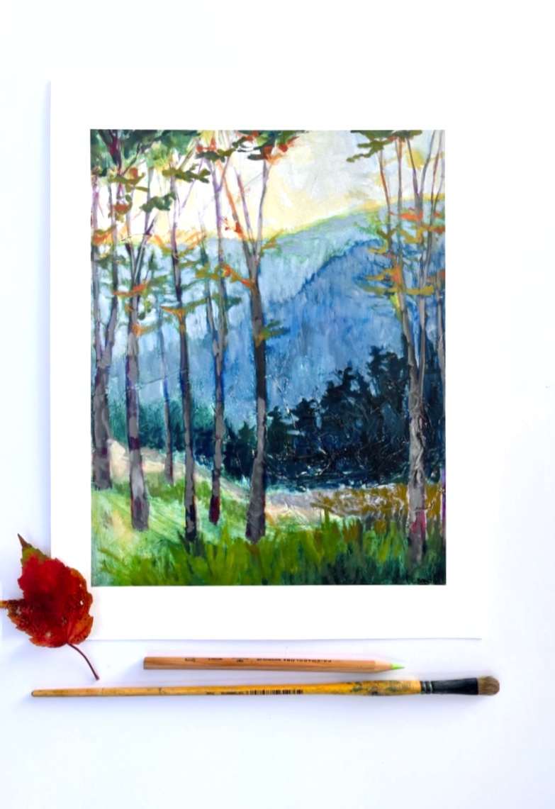 Mountain Glow Print by Bridgette Martin Fine Art 