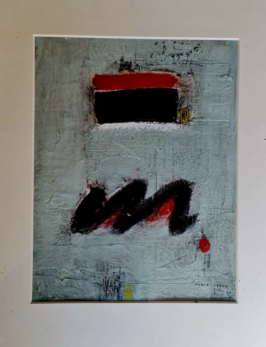 Abstract by Ankie de Reus  Image: Untitled; gouache collage; signed and dated 2000