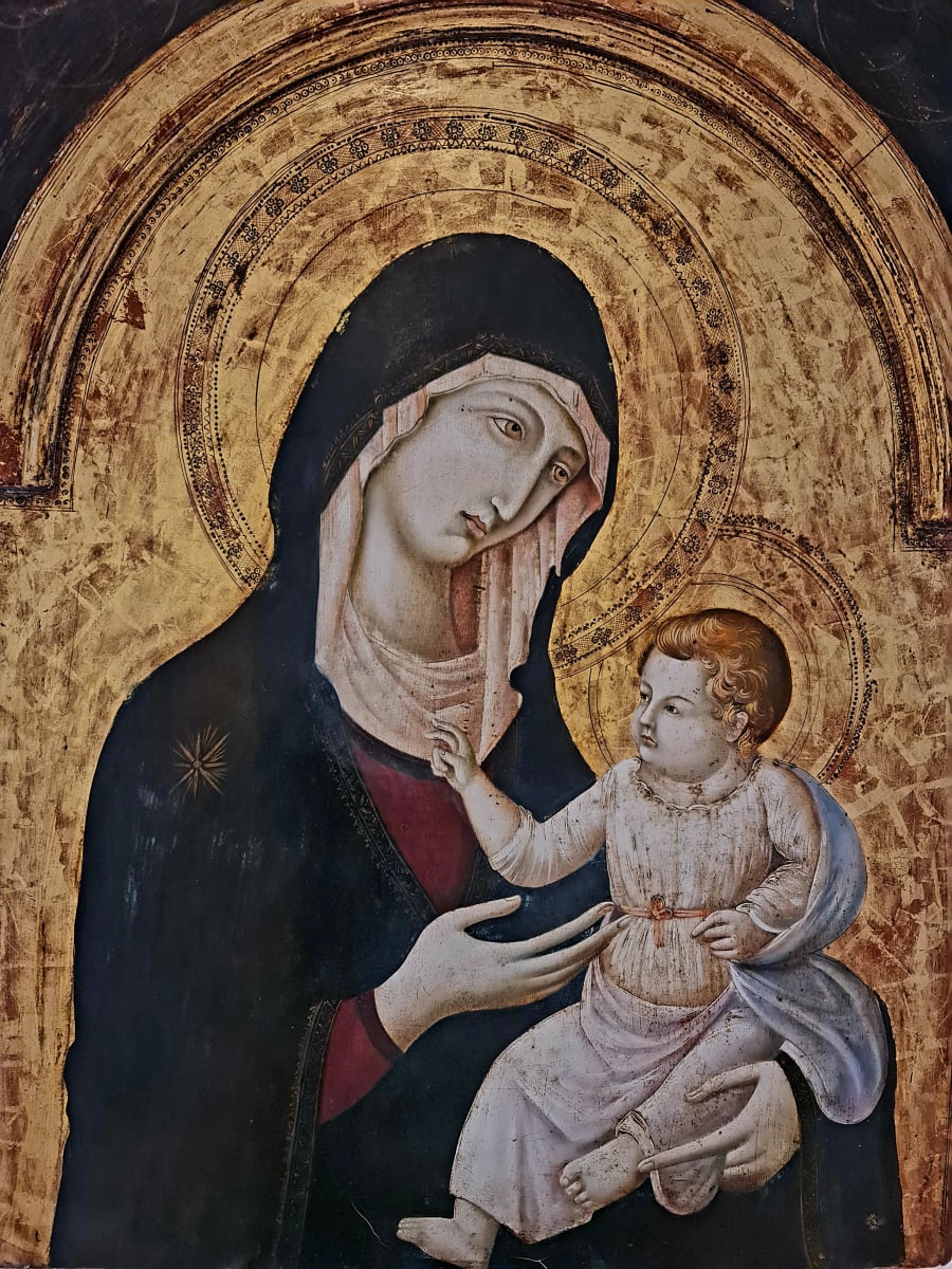 Madonna and Child by Anonymous  Image: Madonna and Child - a pastiche of Duccio and Lorenzetti.  