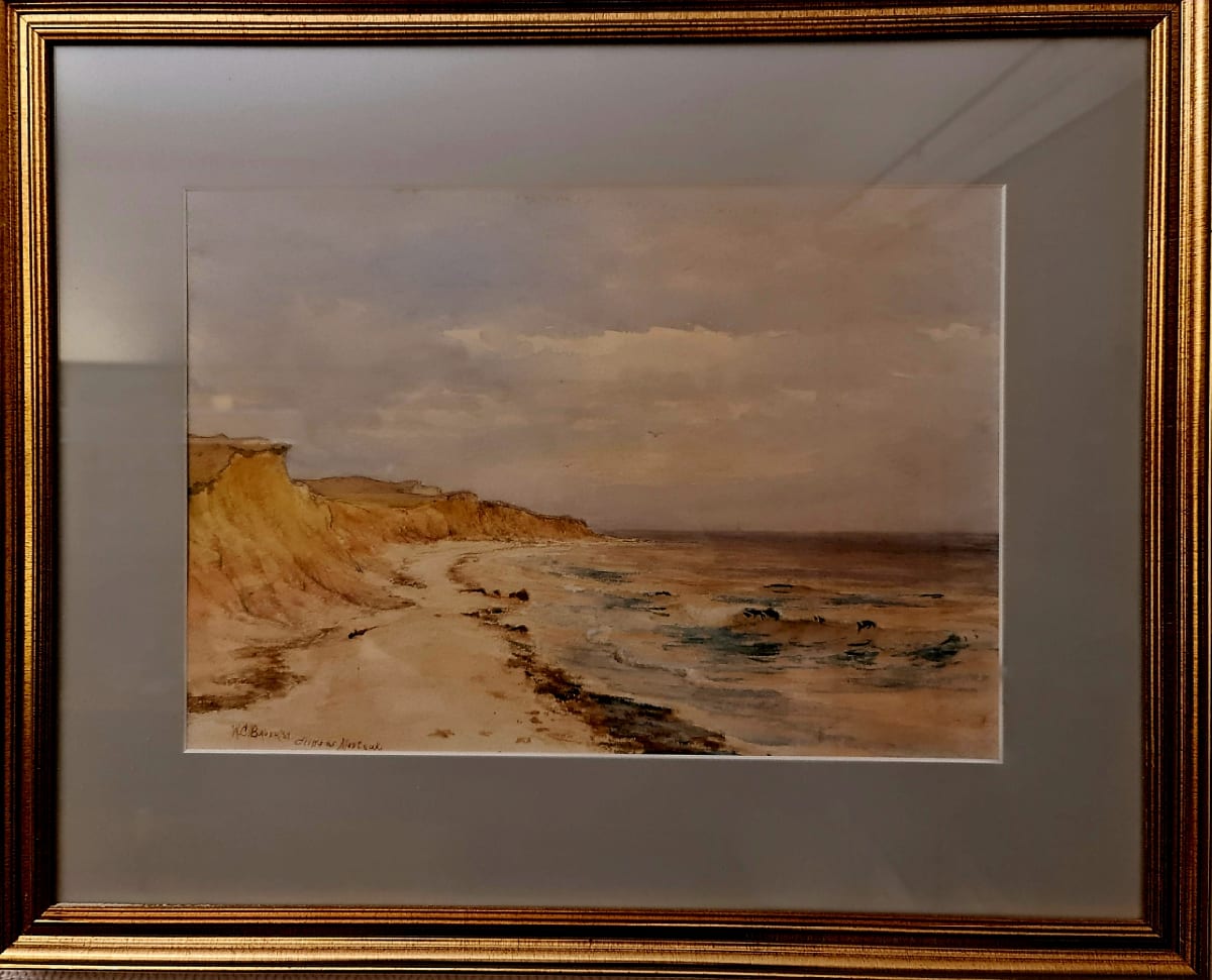 Cliffs at Montaux by William C. Bauer  Image: Cliffs at Montaux, William C. Bauer (1862-1904), signed and dated 1884