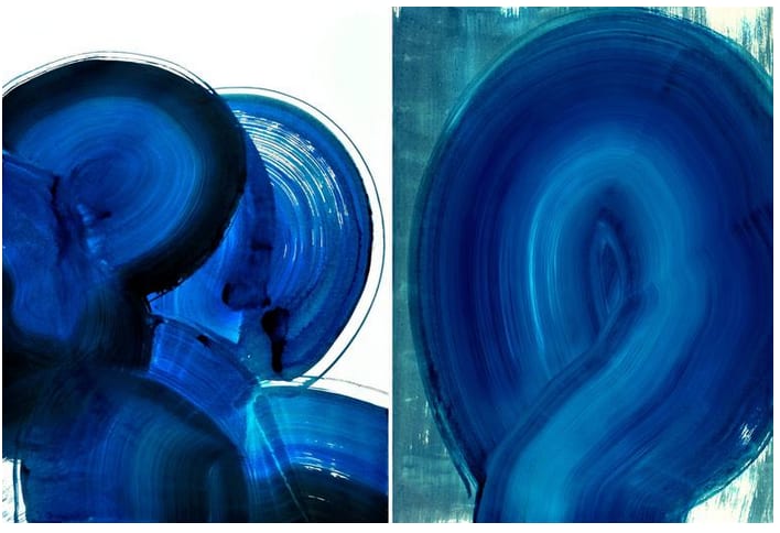 Blue Memory (Diptych) by Yeachin Tsai 