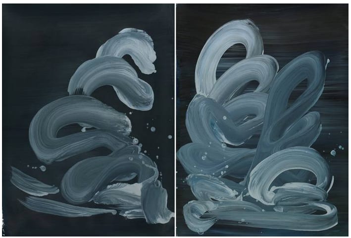 Abstract Mindscape (Diptych) by Yeachin Tsai 