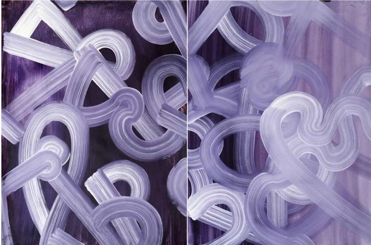 Space Bridge Structure (Diptych) by Yeachin Tsai 