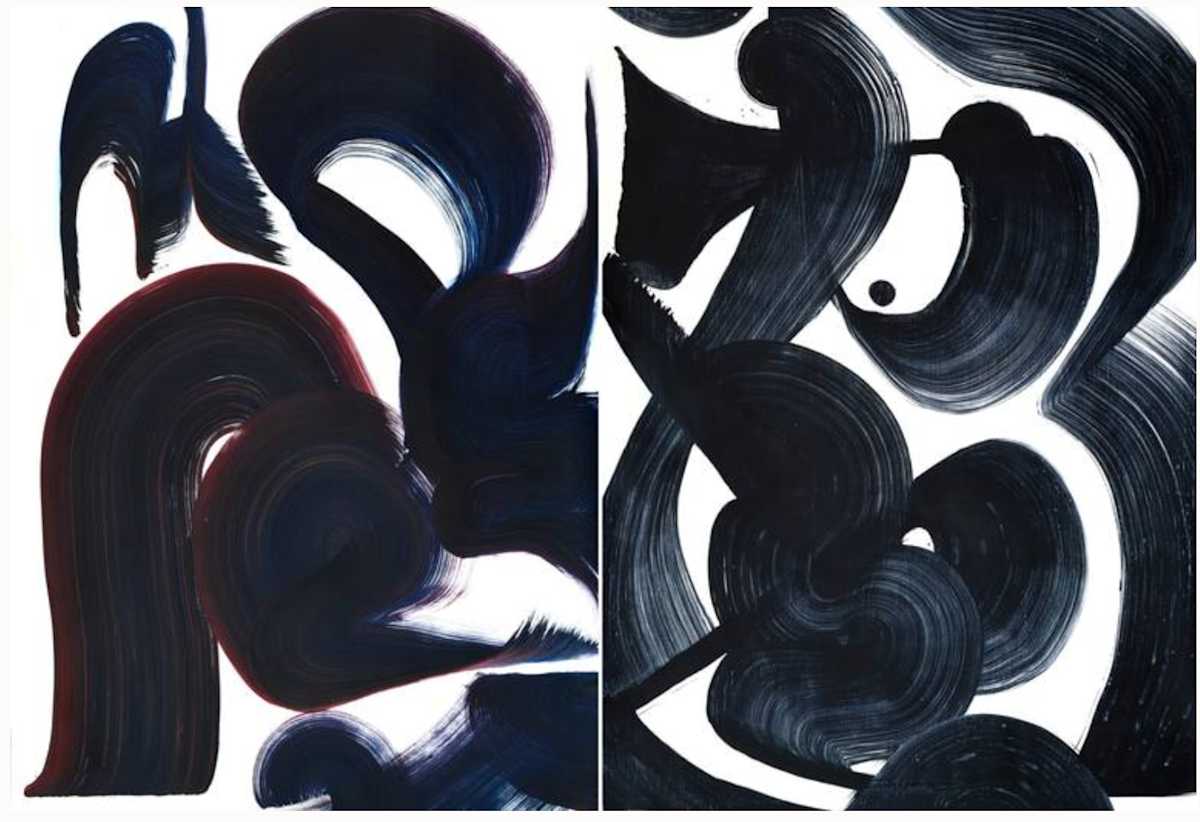 Birds Trace (Diptych) by Yeachin Tsai 