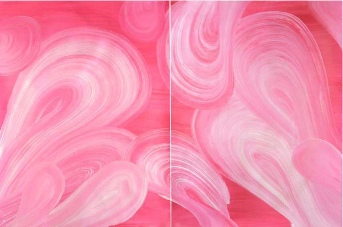 Pink Magnolia (Diptych) by Yeachin Tsai 