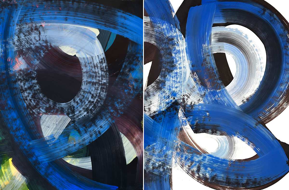 Space Wonderland (Diptych) by Yeachin Tsai 