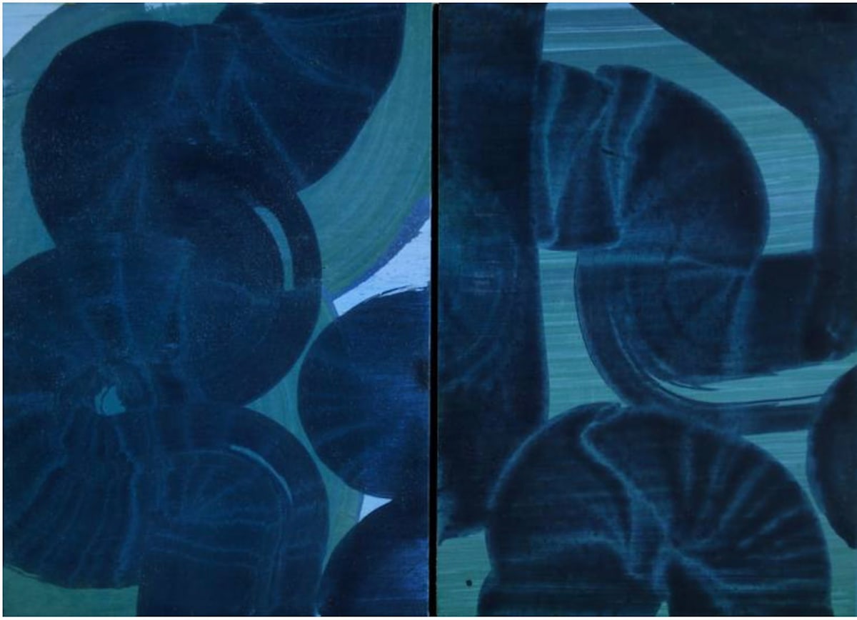 Universal Blue Highway (Diptych) by Yeachin Tsai 