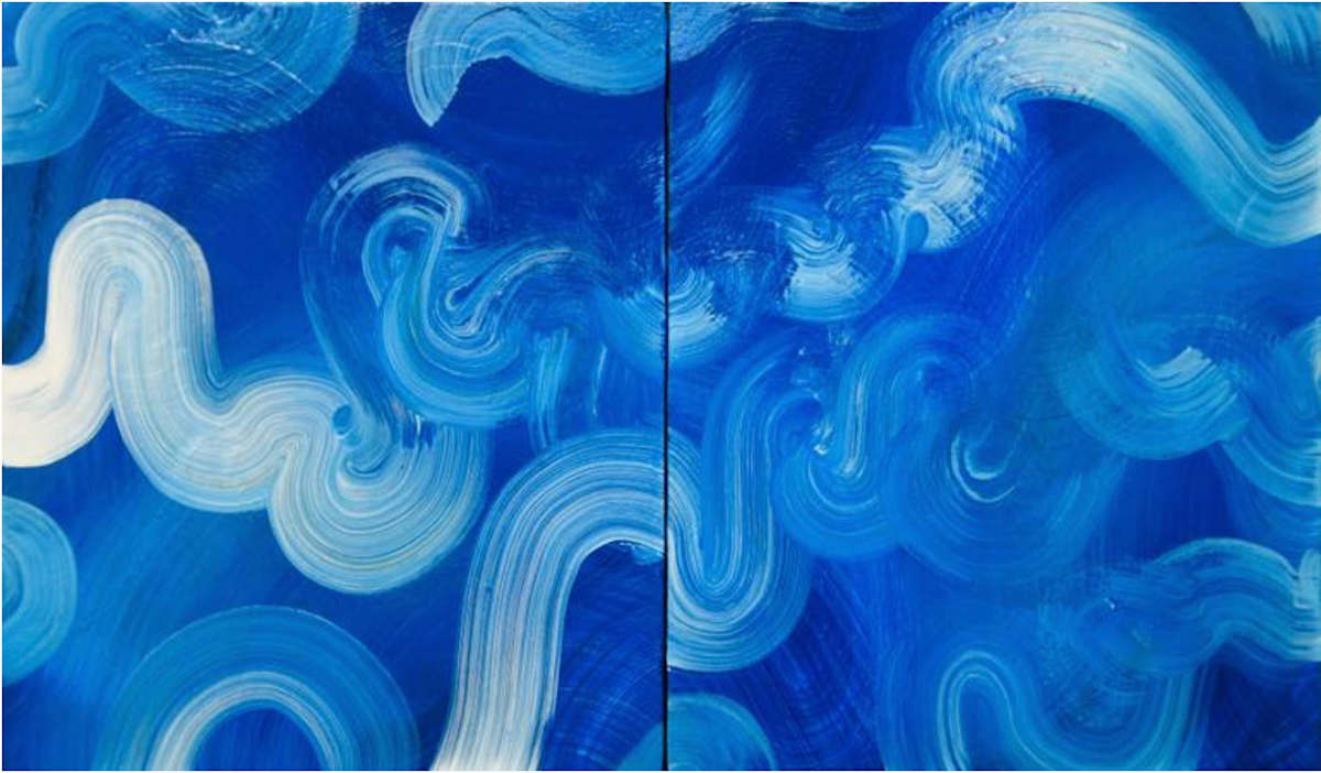 Phthalo Joy (Diptych) by Yeachin Tsai 