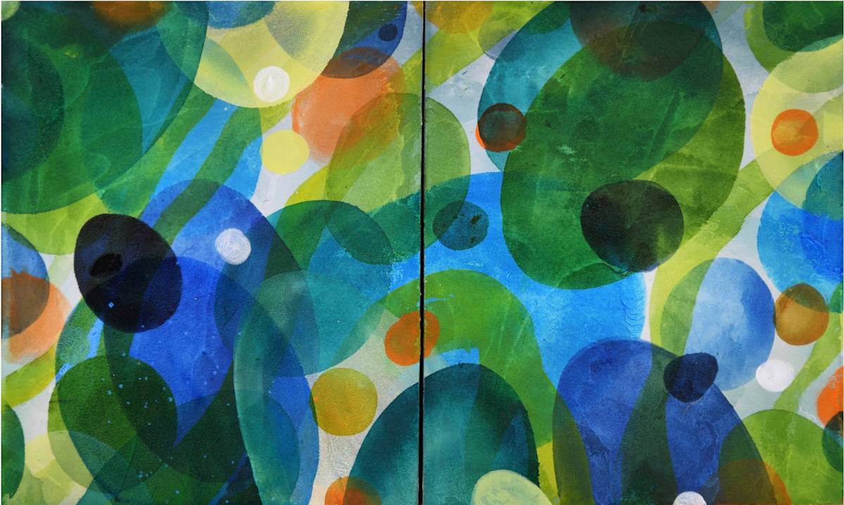 Joy of Coral Reef (Diptych) by Yeachin Tsai, Image 3.