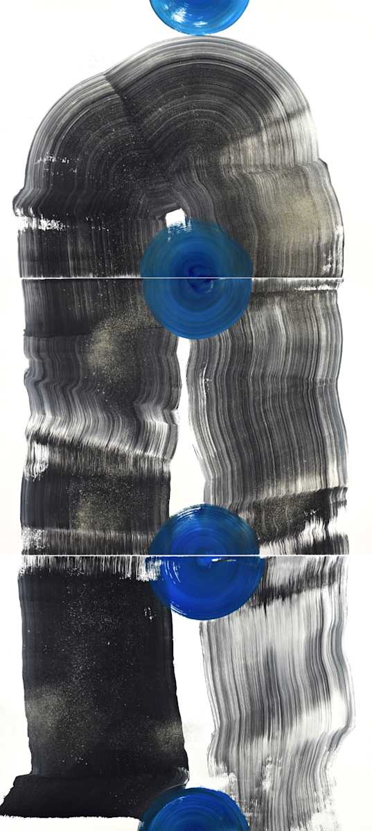 Blue Moons (Triptych) by Yeachin Tsai 