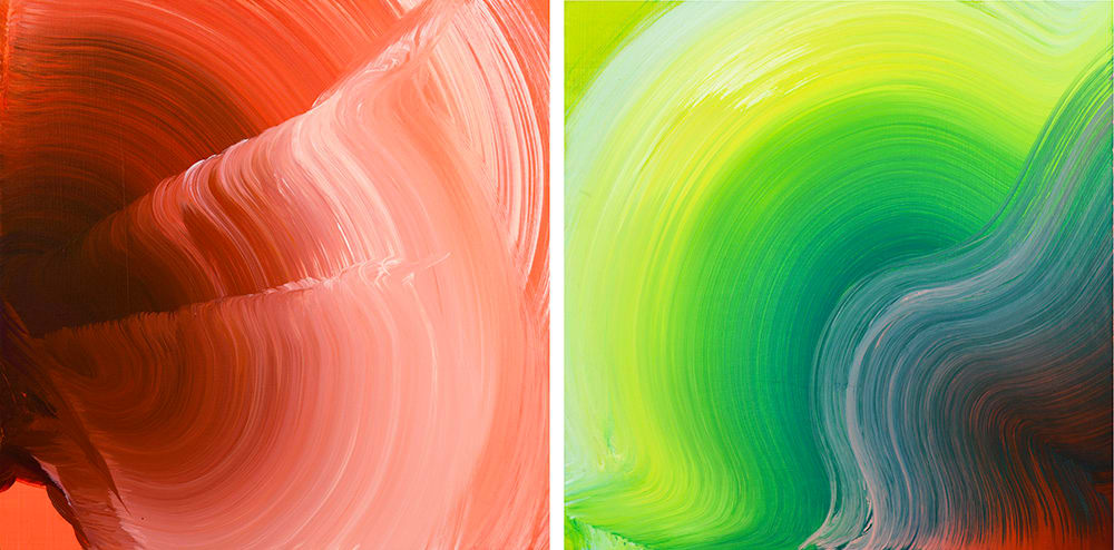 Everlasting Waves (Diptych) by Yeachin Tsai 