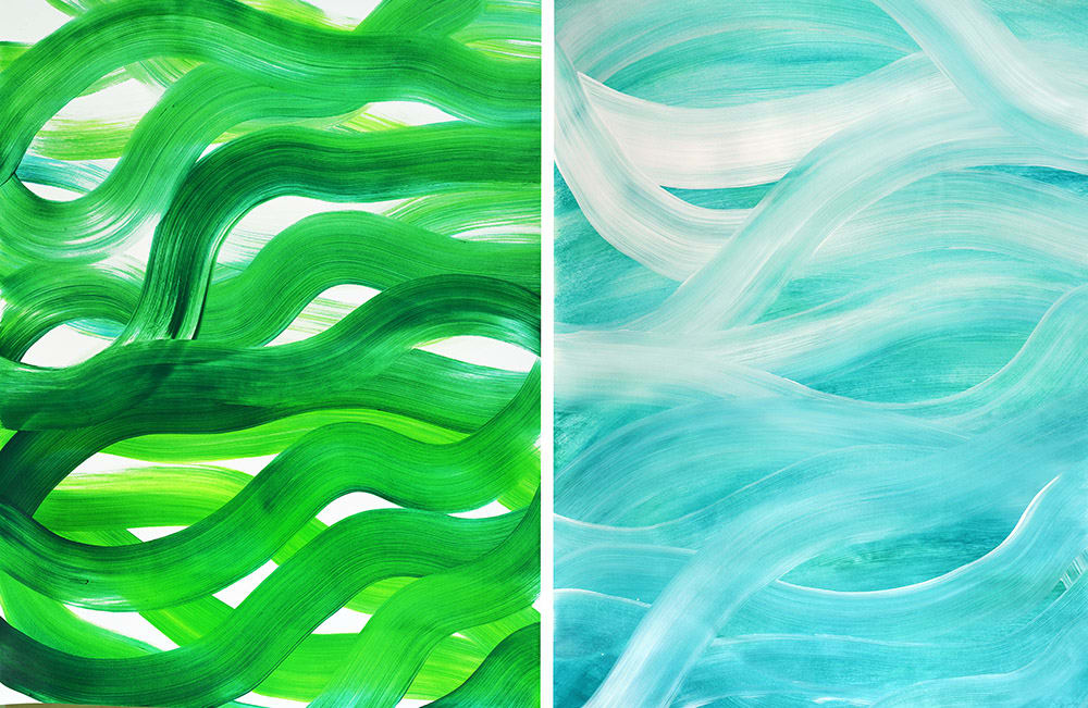 Summer Lake (Diptych) by Yeachin Tsai 