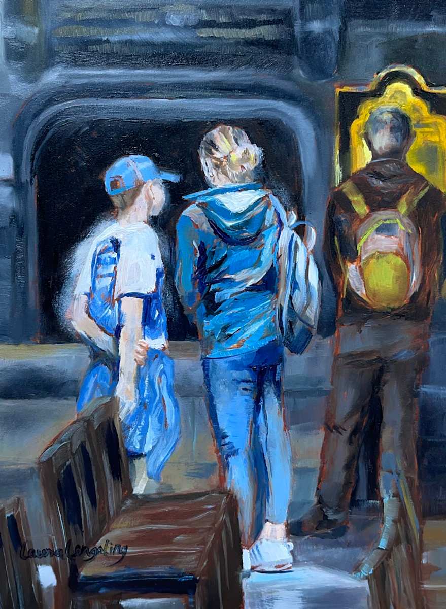 Tourists at St. Giles Cathedral: For King and Country Royal Scott’s Fusilier's Memorial 1914 by Laura Lengeling 