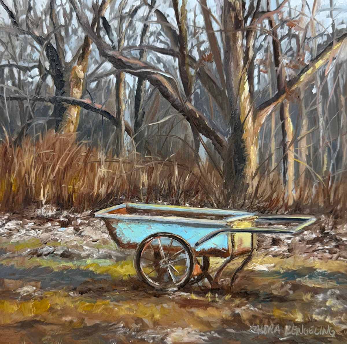 Winter Solstice Wheelbarrow by Laura Lengeling, Image 1.
