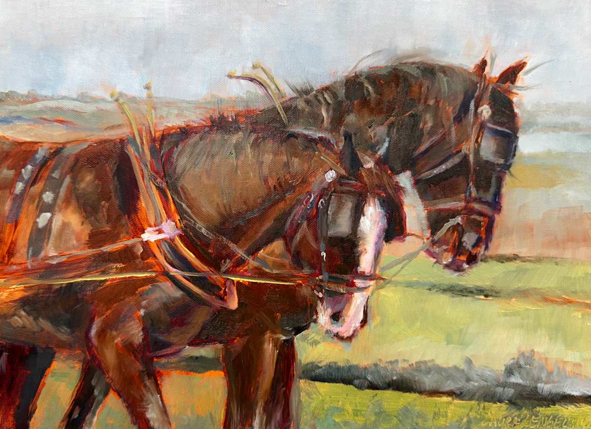 Study: Hitched Horses by Laura Lengeling, Image 1.