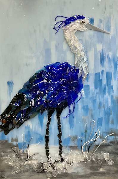 Sapphire Feathers by Janet Sams 