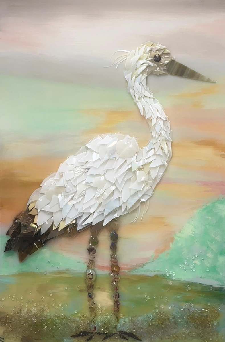 Stillness In The Marsh by Janet Sams 