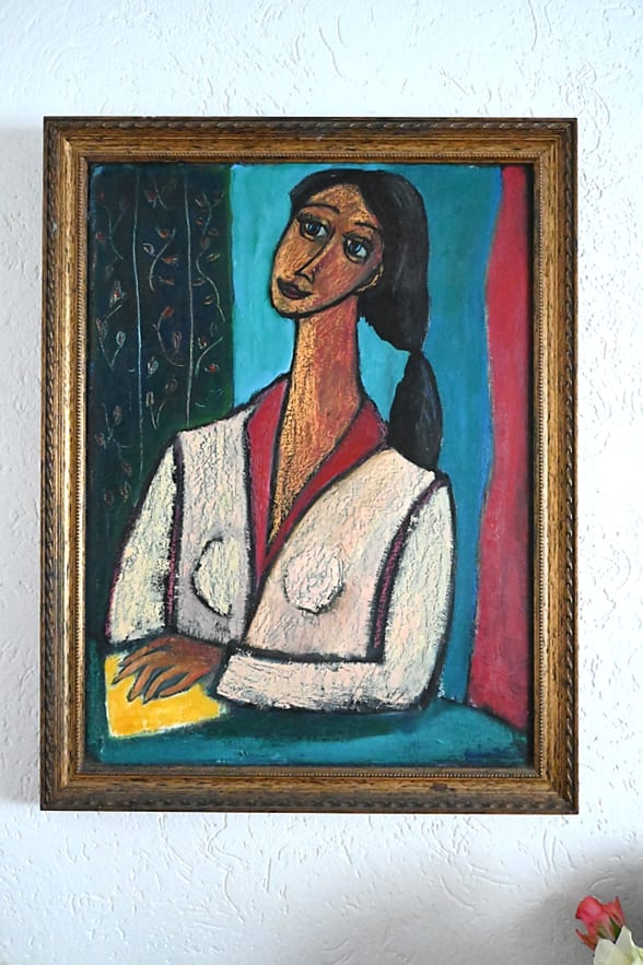 Model and Artist № 48: Lady with a Yellow Paper by Karl Lund 
