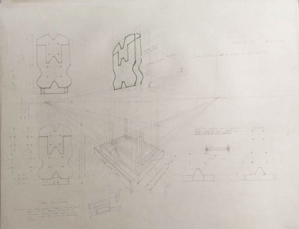 Plan for Sculpture by Vincent Castagnacci 