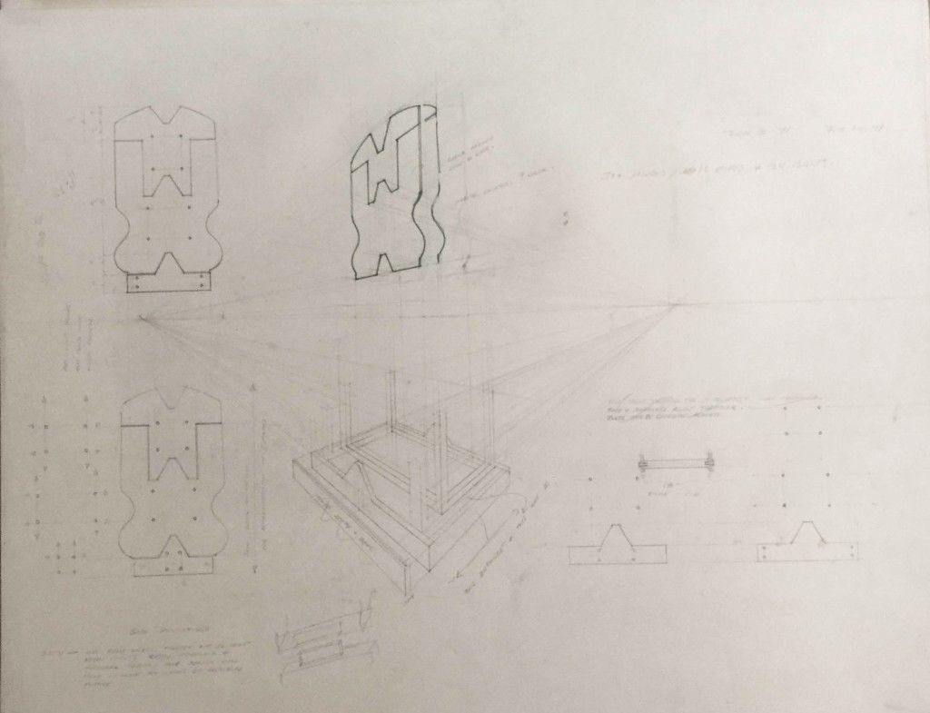Plan for Sculpture by Vincent Castagnacci, Image 1.