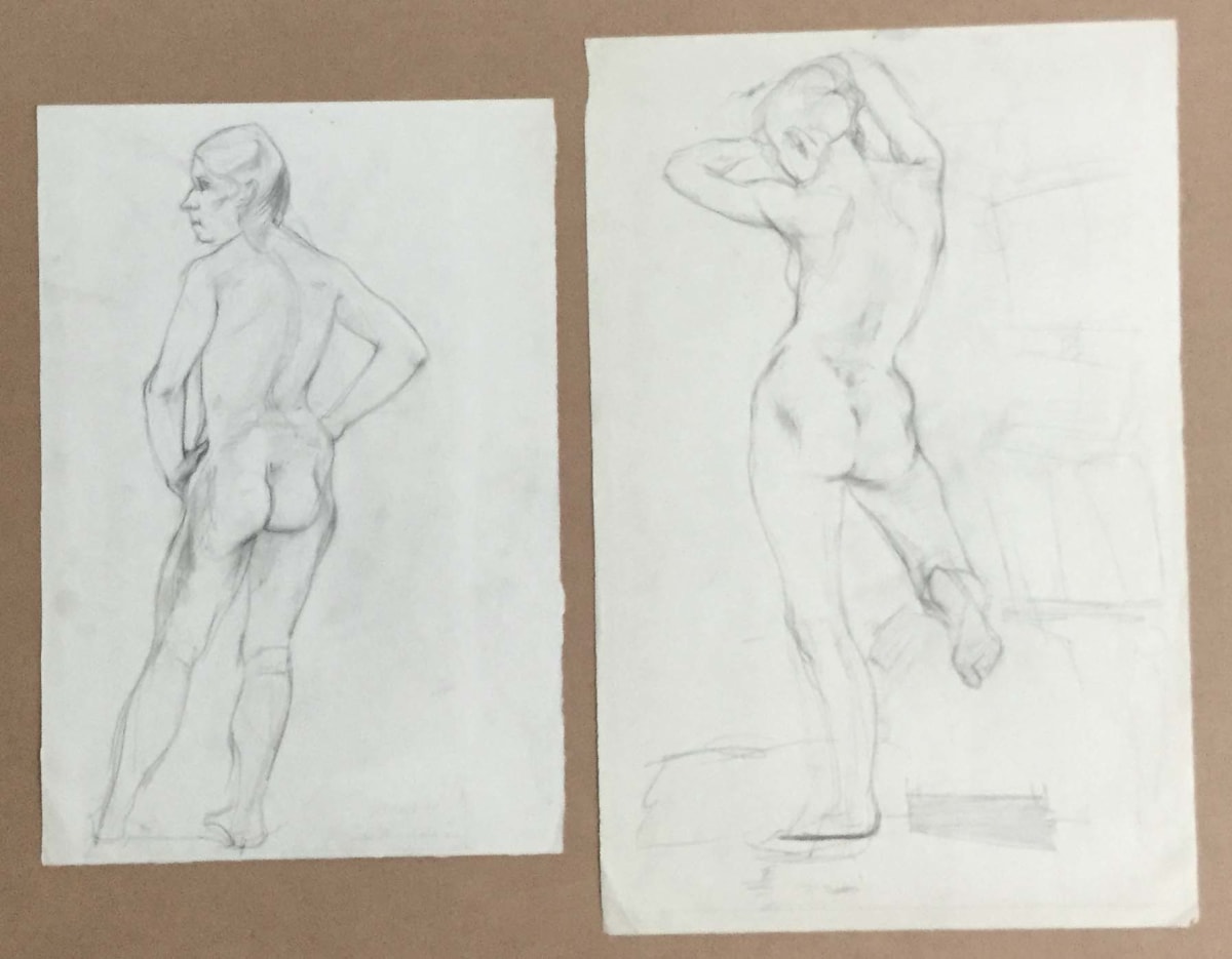 Two Figure Studies by Vincent Castagnacci 