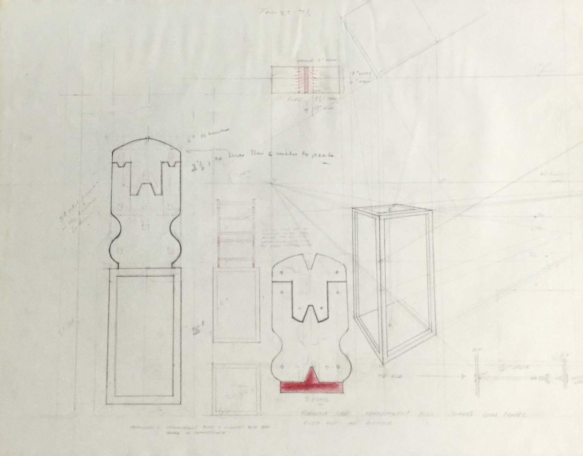Plan for Sculpture by Vincent Castagnacci, Image 1.