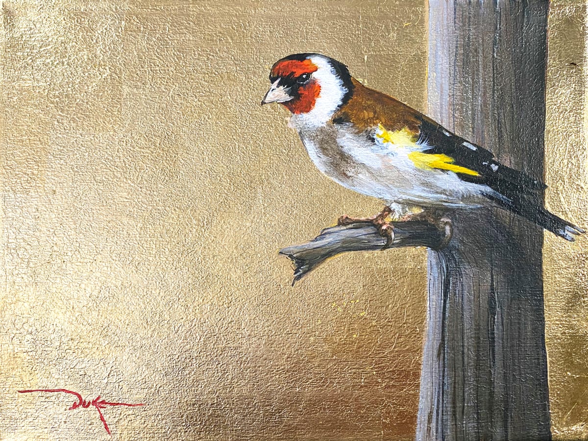 Gold Finch No. 4 by Duke Windsor  Image: European goldfinch perches for a rest.