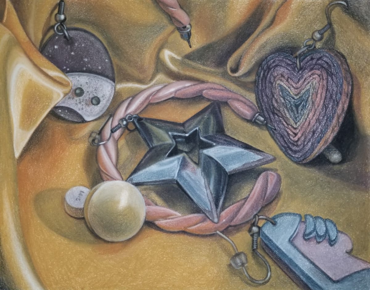 Treatment by Chasity Colón  Image: 11 x 14 inches, Tinted Charcoal on Paper, 2021.