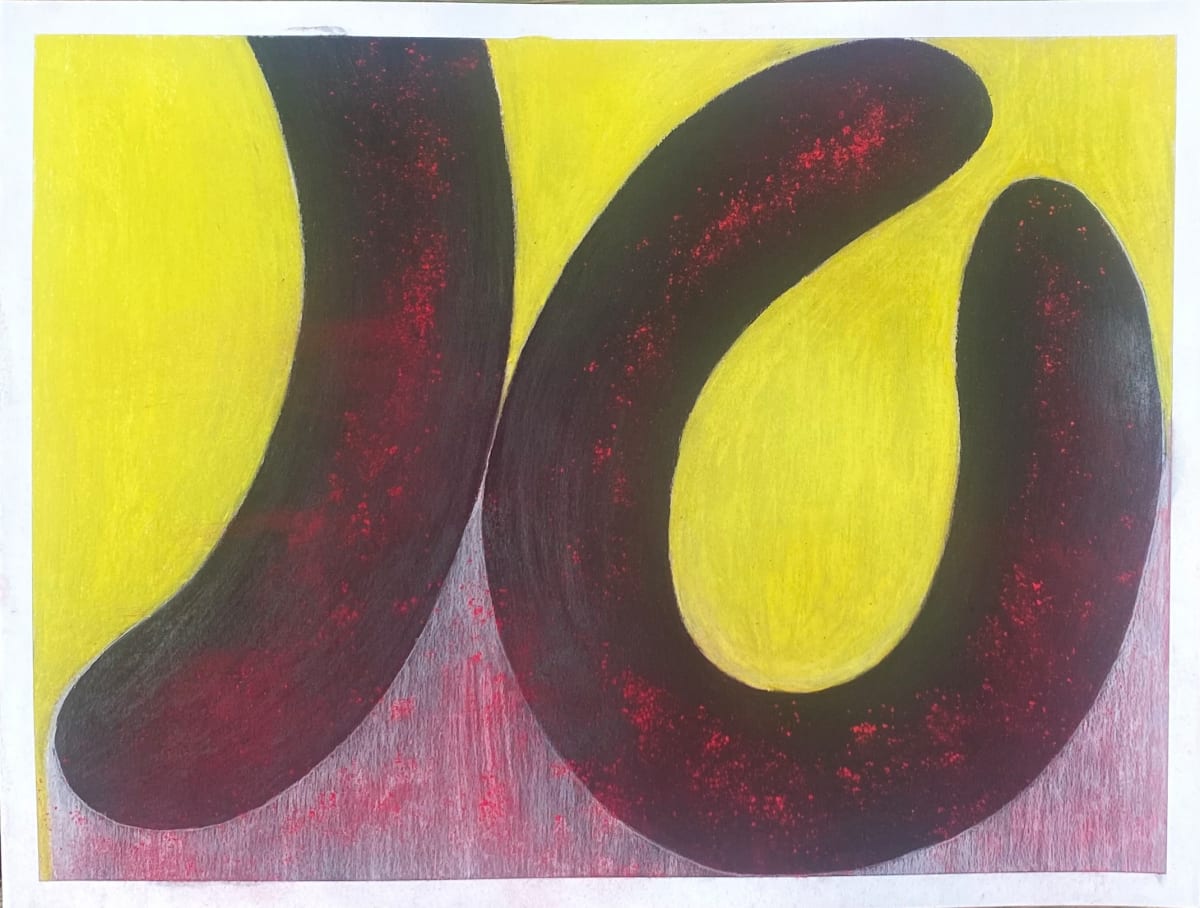 Yellow Invades My Privacy by Tauna M Cole Dorn  Image: Mixed Media on Canson Paper, 19" x 24", 4/24