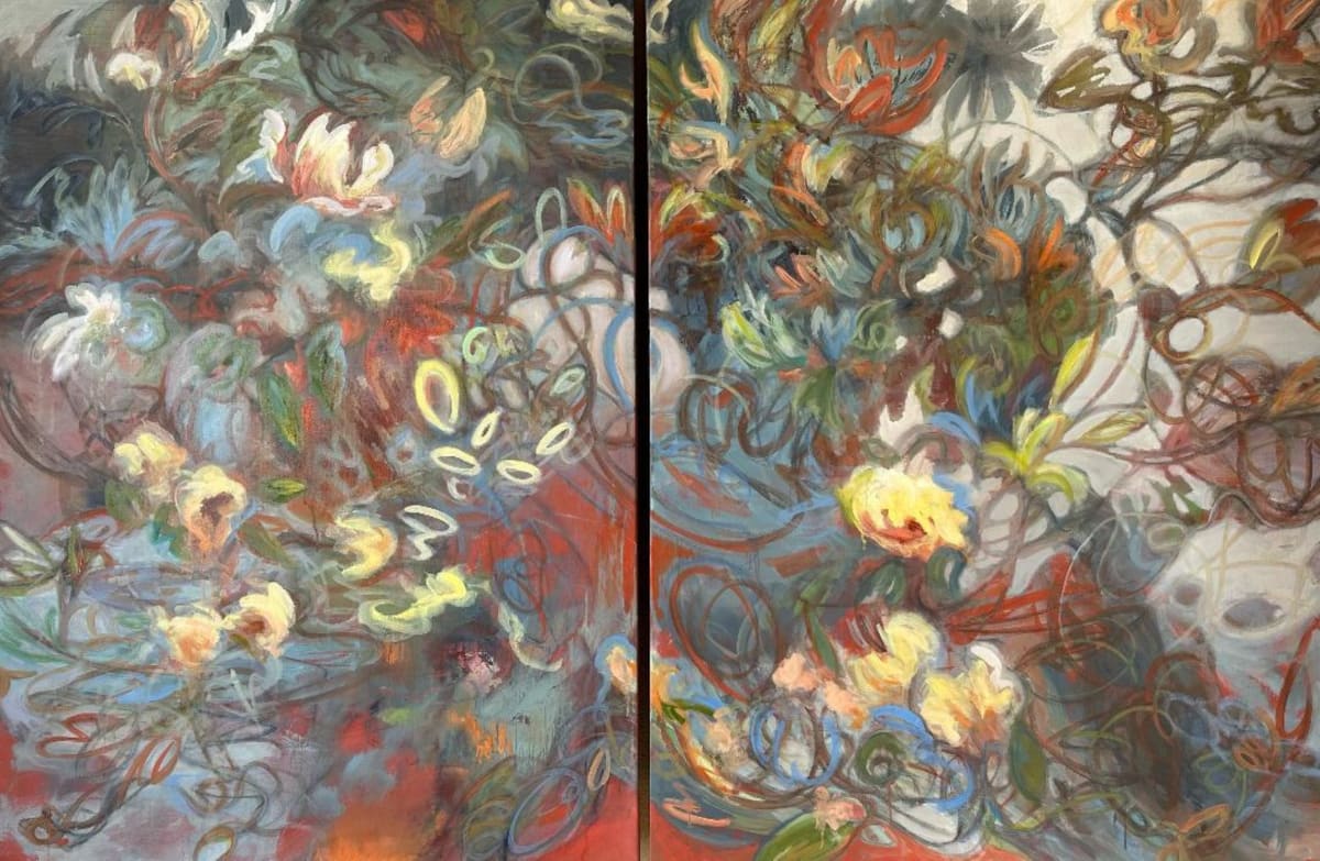 Wonderment #212 by Sierra Dante  Image: diptych (2) 36 x 48