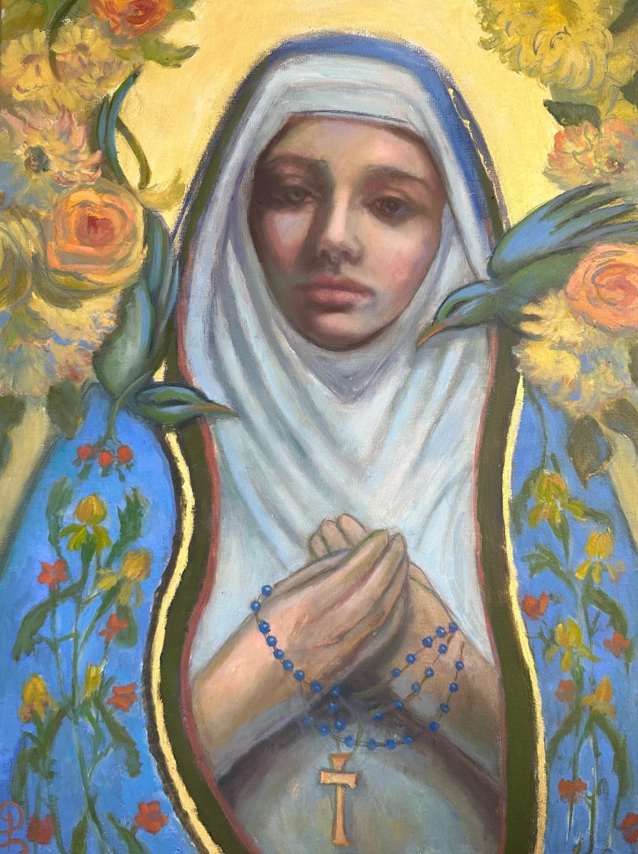 Saint Hildegard of Bingen #43 by Sierra Dante  Image: oil on canvas
18x24
