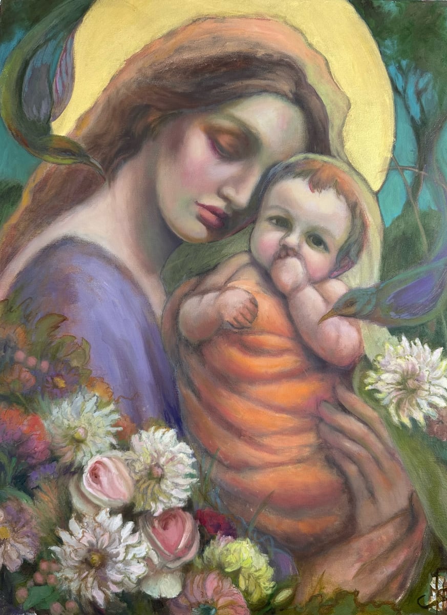 Madonna and Child #44 by Sierra Dante  Image: oil on canvas
18x24