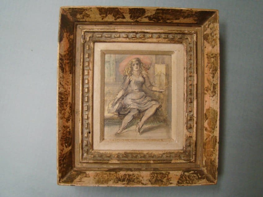 Girl on Subway Bench by Reginald Marsh 