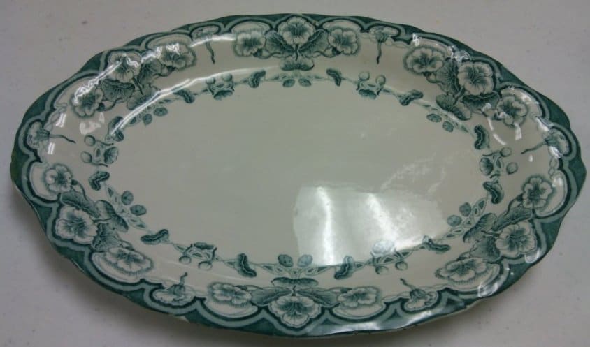 Medium Size Platter with Blue Flower Pattern 
