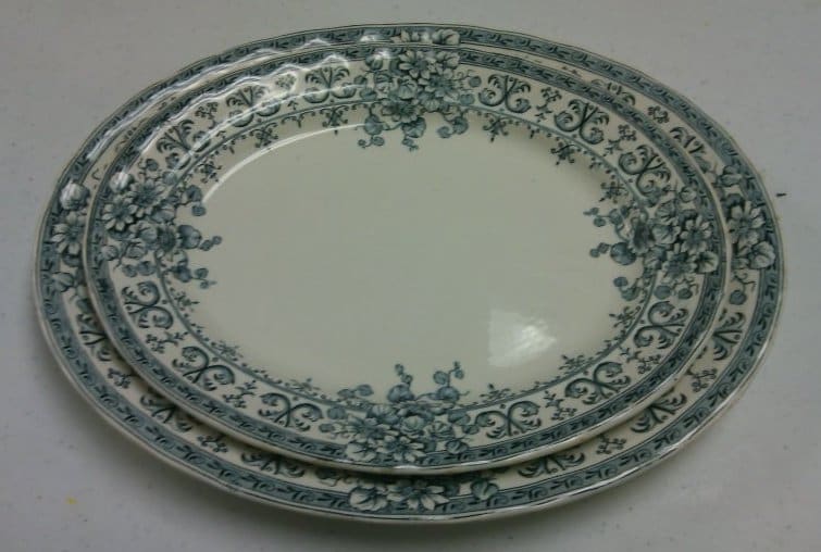 2 Blue and White Platters, Image 1.