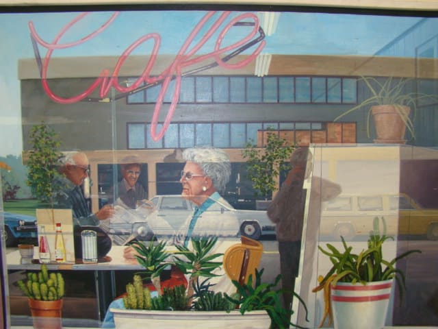 Cafe Window (Old Folks series) by Gregory Johnson, Image 1.