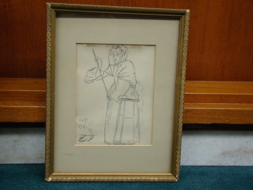 School Teacher with Rod by John Haberle 