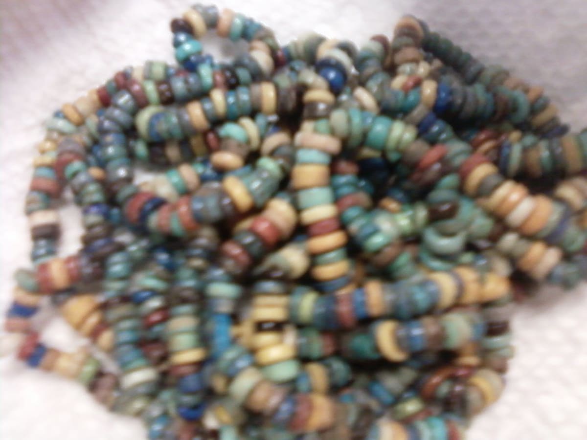 Egyptian Terracotta Mummy Beads by Maker Unknown 