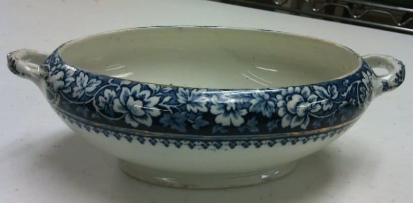 Blue and White Gravy Boat by Myott 