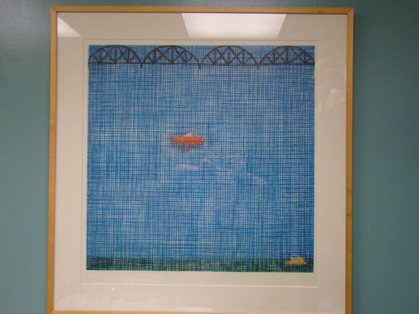 Bridge, Boat, Dog (3 in series) by Jennifer Bartlett 