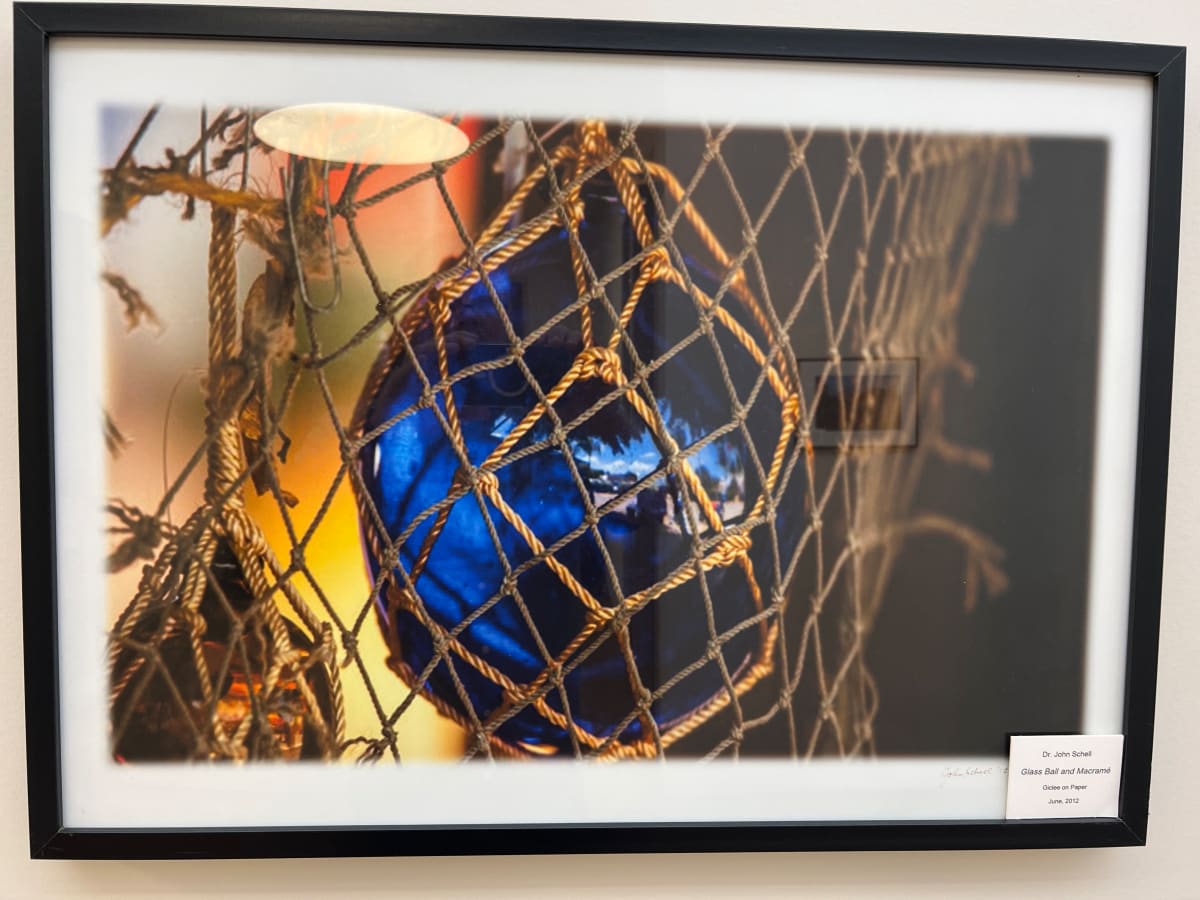 Glass Ball and Macrame by John Schell, Image 1.