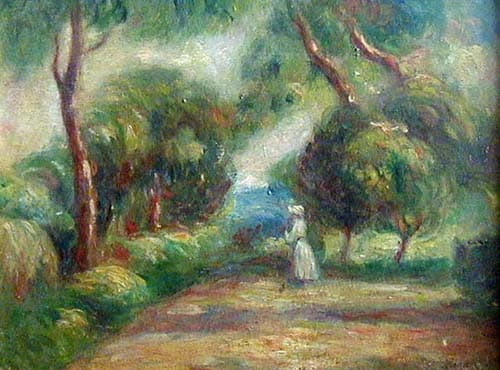 Girl on a Path by Pierre-Auguste Renoir 