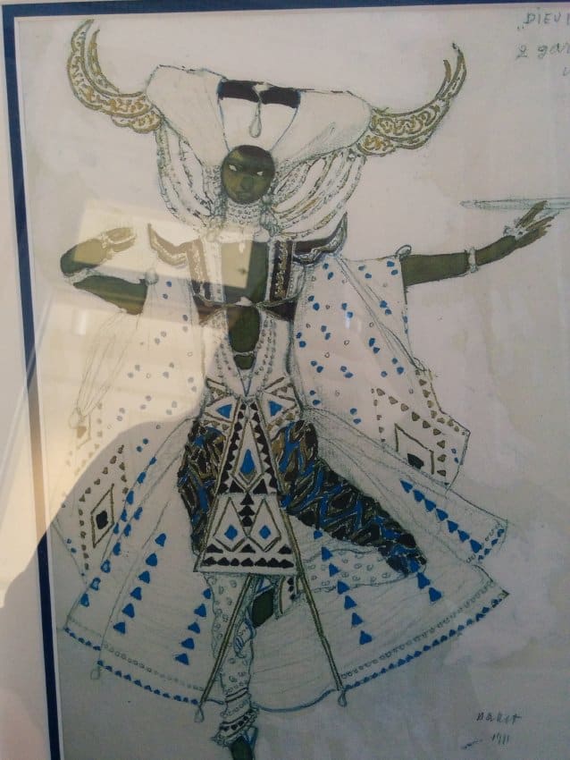 Costume Design for Vaslac Nijinksky as 'The Blue God', Le Dieu Bleu by Leon Bakst 