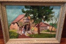Feeding The Chickens by Harry Hering 