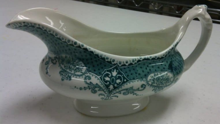 Blue and White Gravy Boat by Maker Unknown 