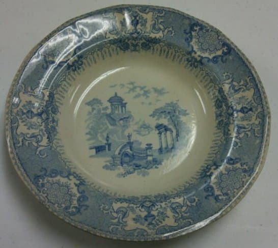 Blue and White Soup Plate by John Thomson 